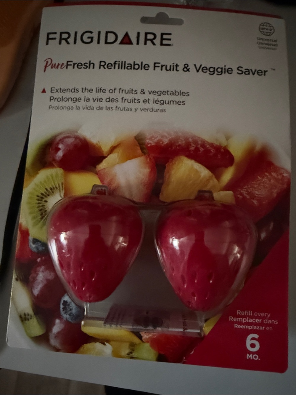 Frigidaire PureFresh Refillable Fruit & Veggie Saver - Red (2-Pack)